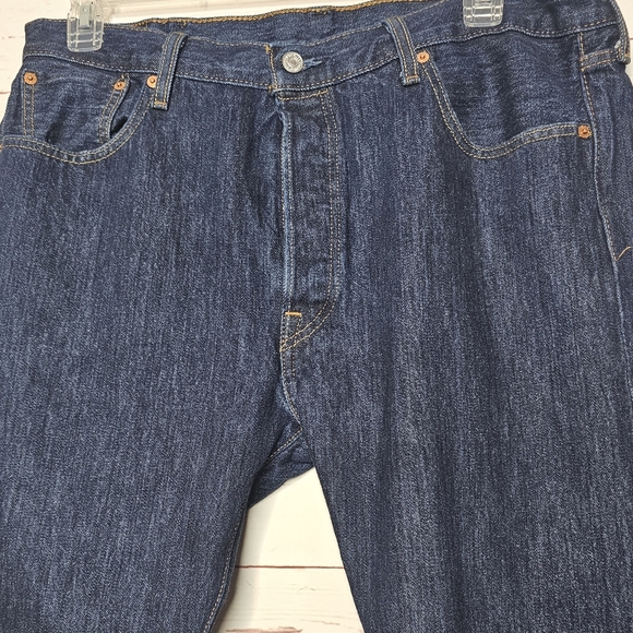 Levi's 501 Button Fly Straight Leg Jeans - Picture 4 of 11
